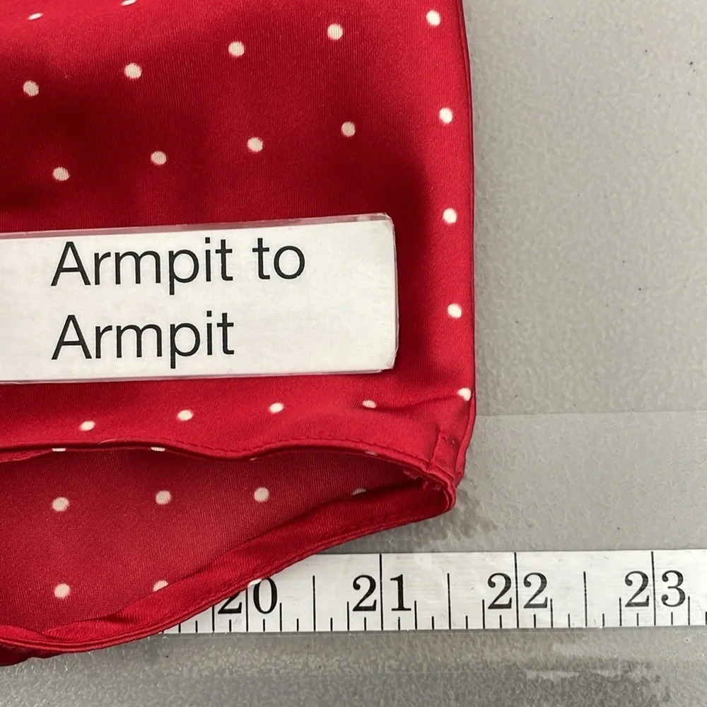 Enchanting Nightgown Women's L Large Red Polka Dots Long Sleepwear Chemise Slip - Picture 13 of 16